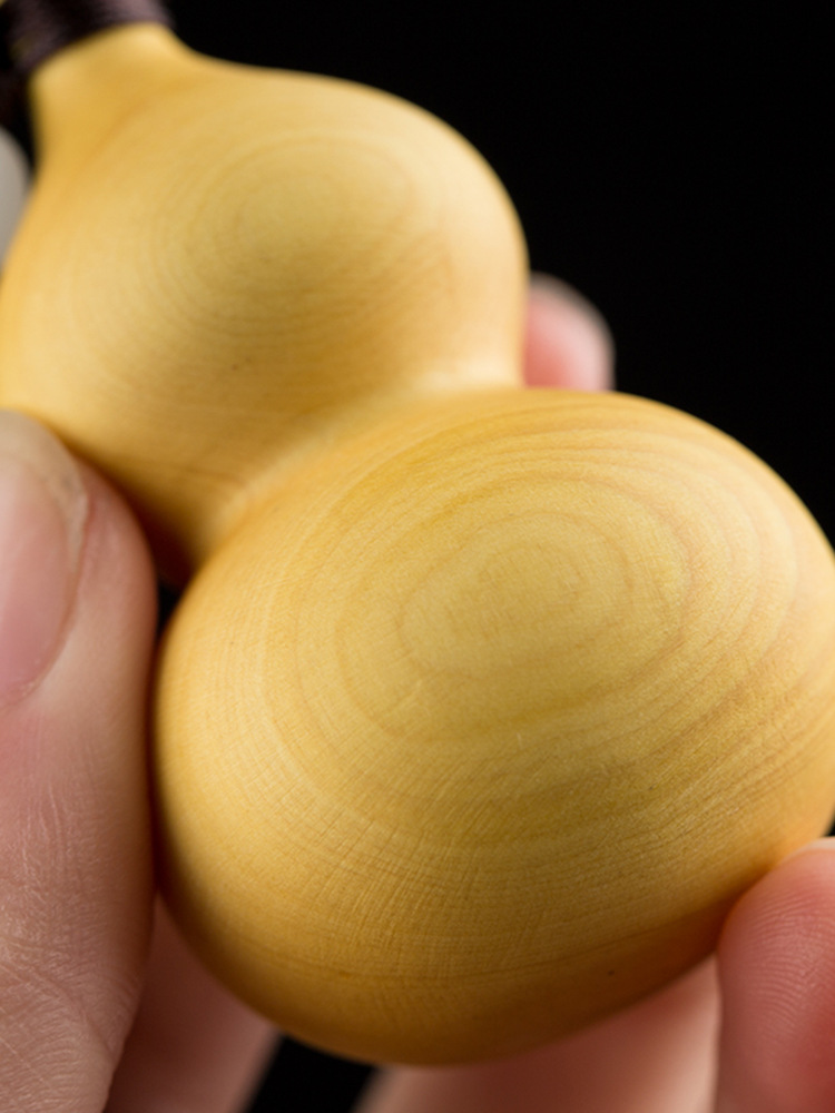 小叶黄杨木雕工艺品文玩手把件手工木葫芦挂件福禄手玩把件车挂饰