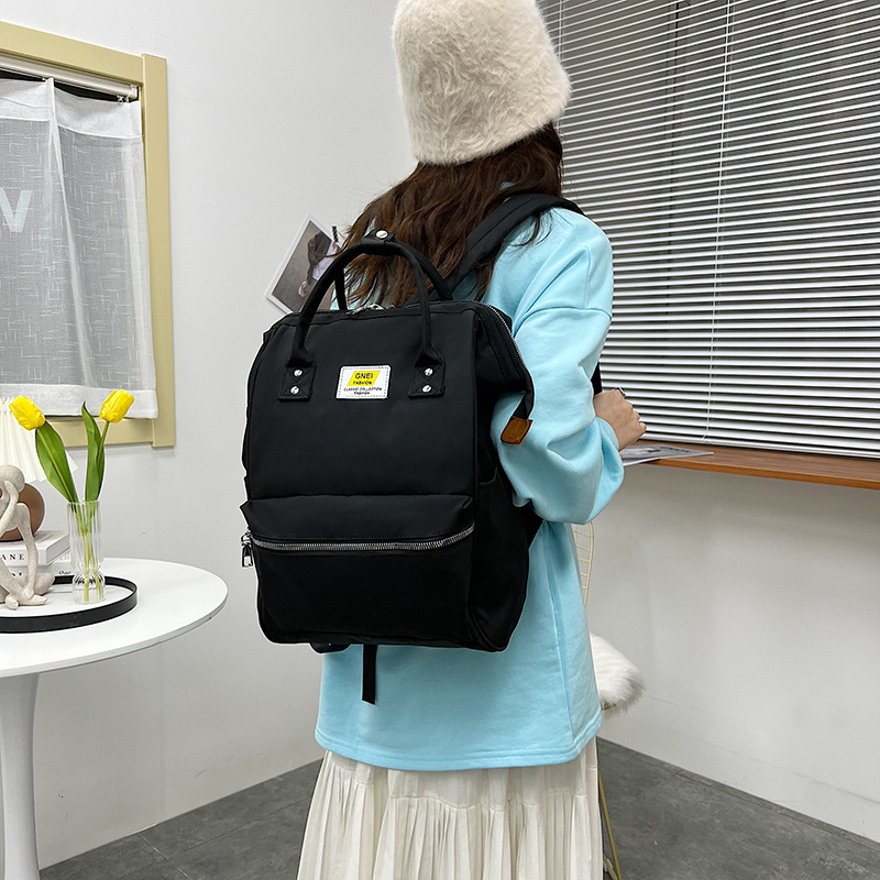 New Contrast Color Mummy Bag Large Capacity Baby Bag Convenient Travel Mother Bag Multi-Functional Backpack Wholesale