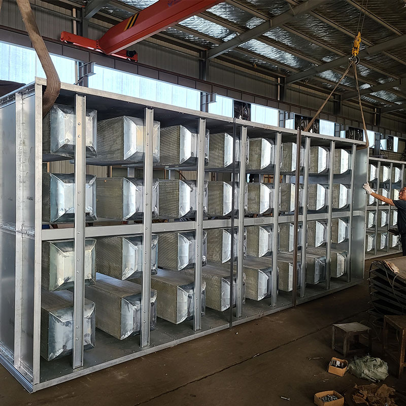 金属外壳矩阵式消声器镀锌板阻性片式消音器宽频片式排风消音器