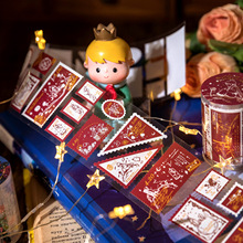 陌墨胶带 王子与玫瑰系列 邮票排废DIY手帐装饰素材循环贴