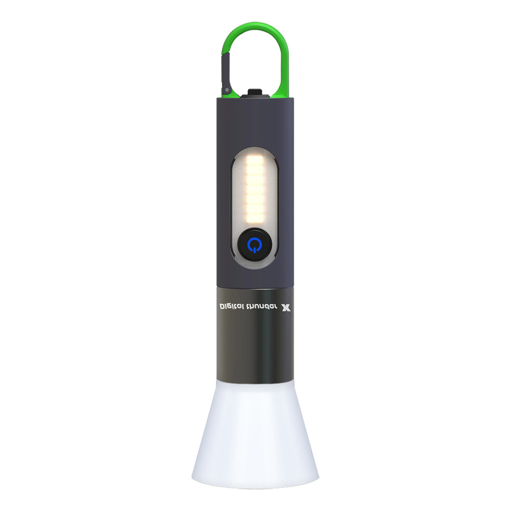 836 New Multi-Functional Outdoor Strong Light White Laser Flashlight Climbing Hook Camping Lantern