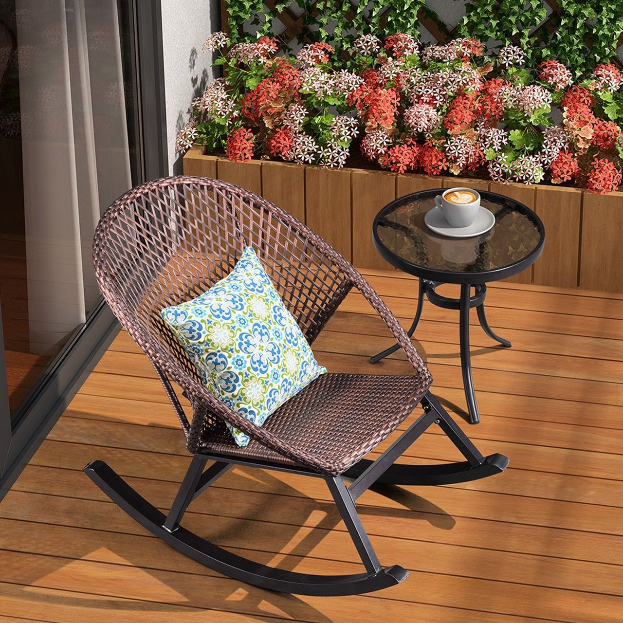 阳台摇椅家用藤椅摇摇椅休闲椅懒人藤编逍遥椅藤摇椅摇椅躺椅大人