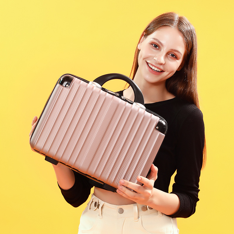 1314/16寸铁包角化妆箱个性时尚旅行学生手提小型化妆包防刮