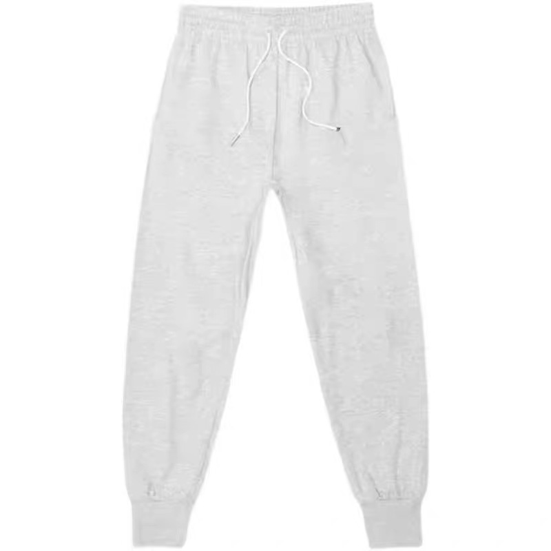 新款美式运动裤扎袜裤男宽松学生卫裤潮流百搭学生束脚纯色九分裤