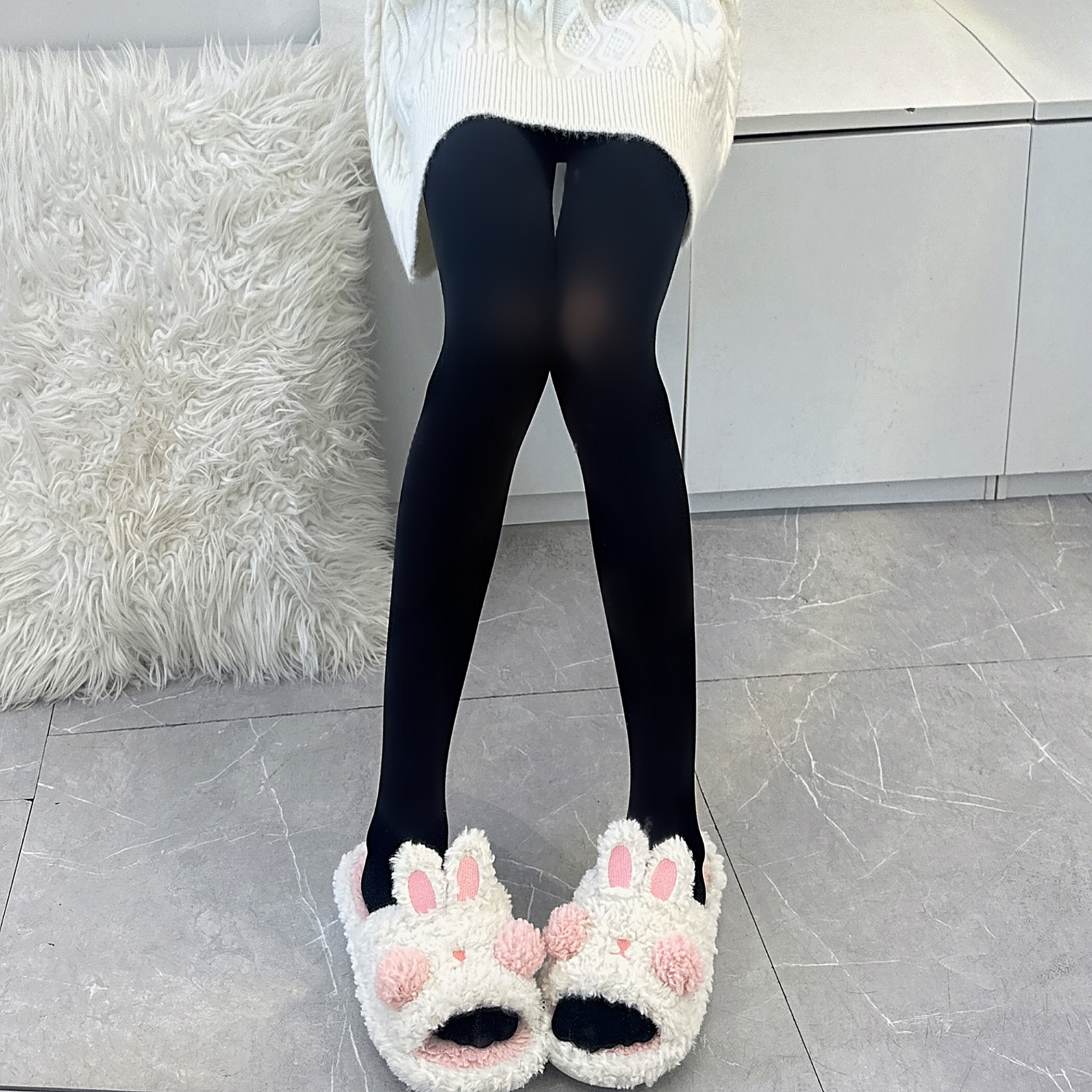 White Silk Stockings Female Loli Student Lolita Socks Japanese Girl Milky White Uniform Mask Pantyhose