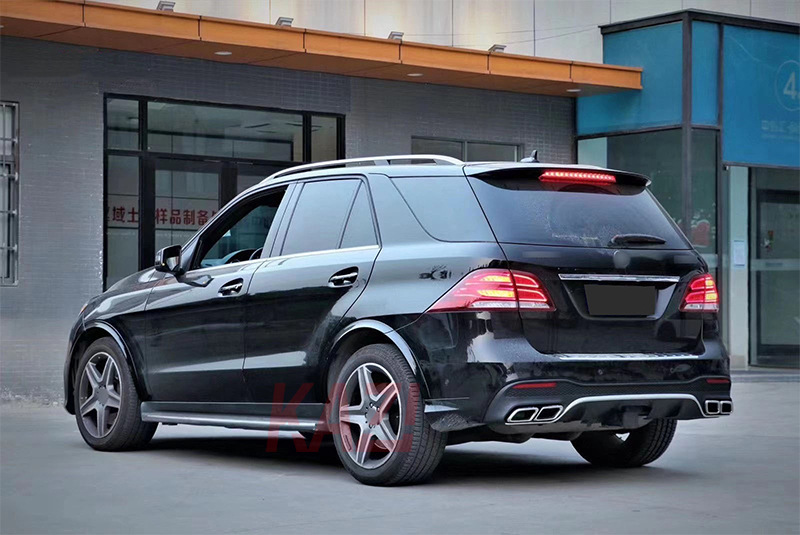 适用于奔驰ml350 450老款改装新款gle6包围amg前杠大灯尾灯保险杠