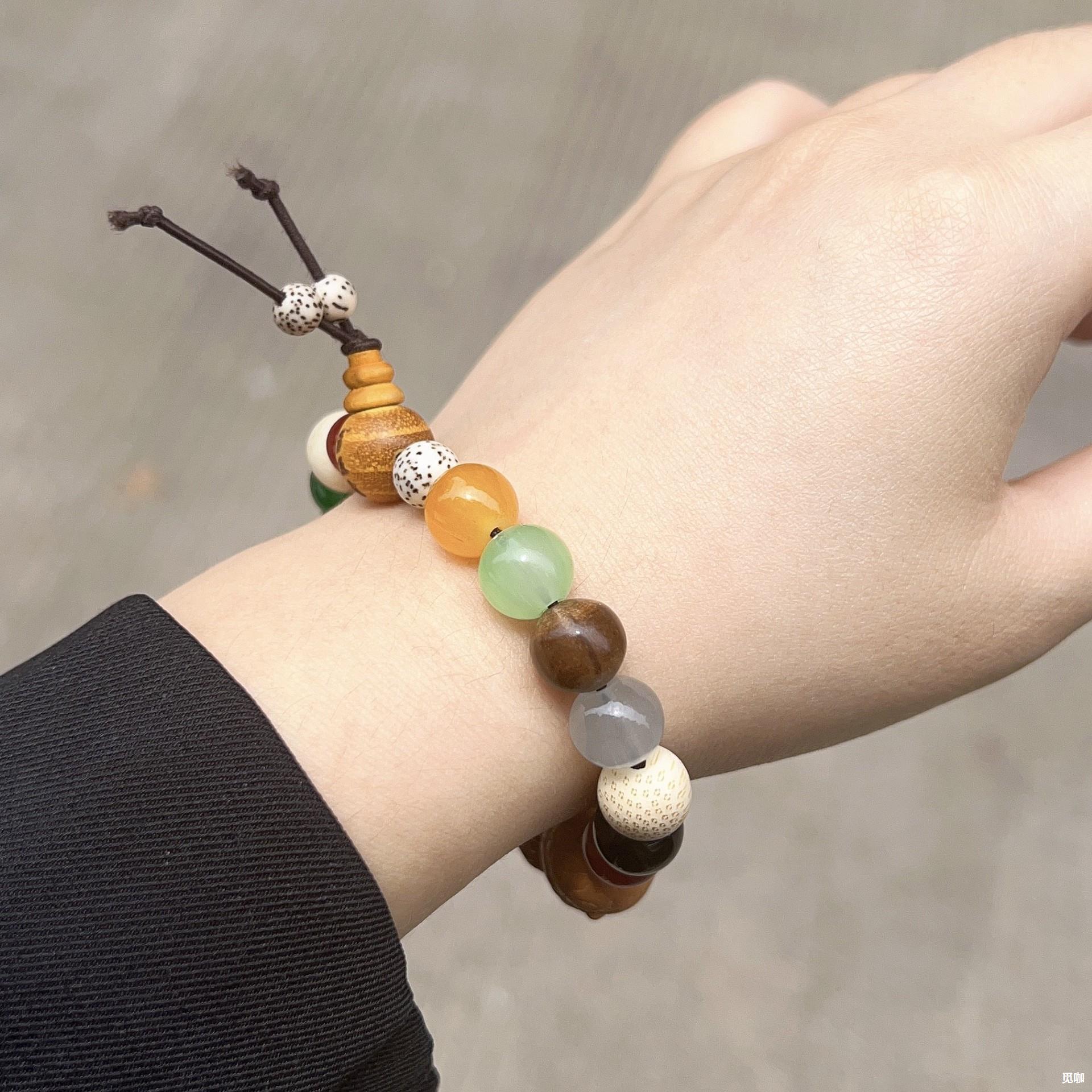 杭州十八籽手串18籽情侣手链女款十八子佛珠星月菩提子文玩手链男