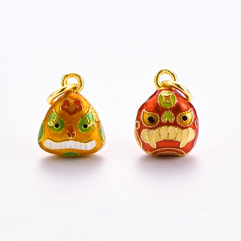 滴油珐琅彩s925银镀金财大气粗福星吞金兽挂件小富婆吊坠挂坠配饰
