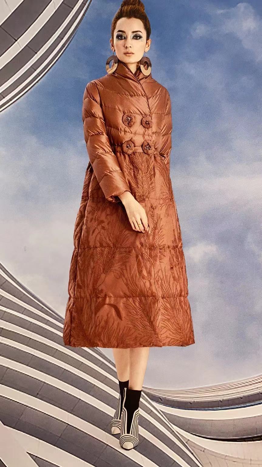 zhuola卓拉羽绒服女 品牌折扣女装2021年冬装新款原创设计师品牌