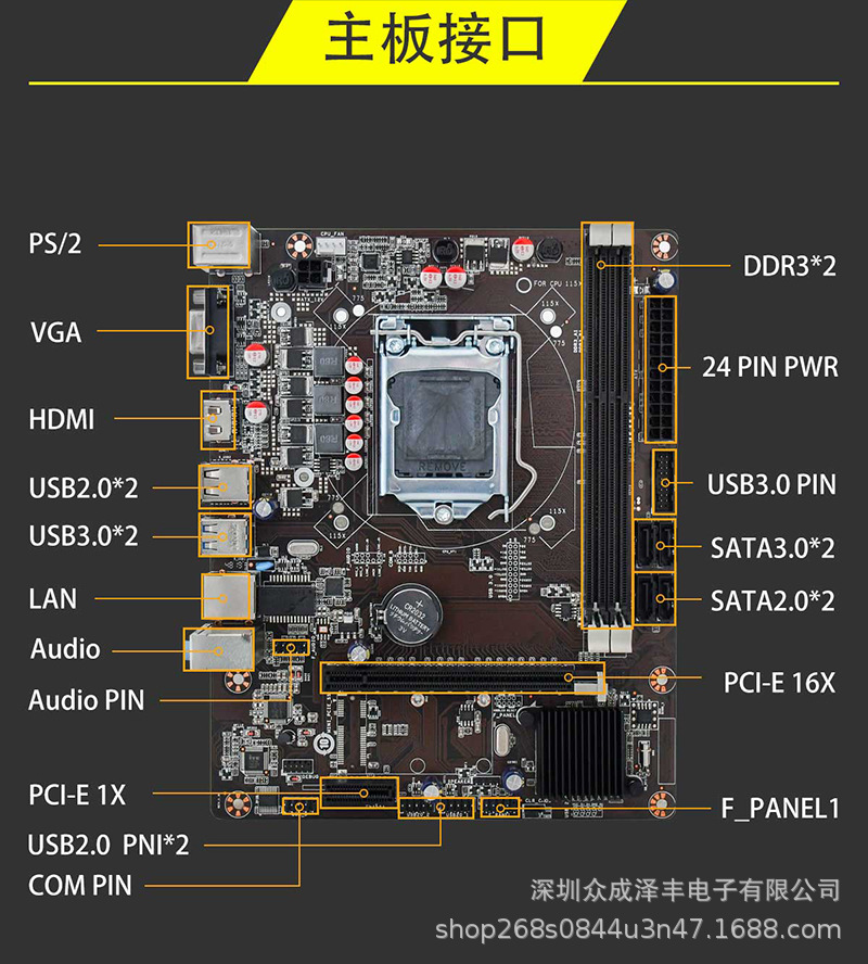 厂价批发全新h81台式机主板 适用ddr3内存m-atx电脑主板lga1150