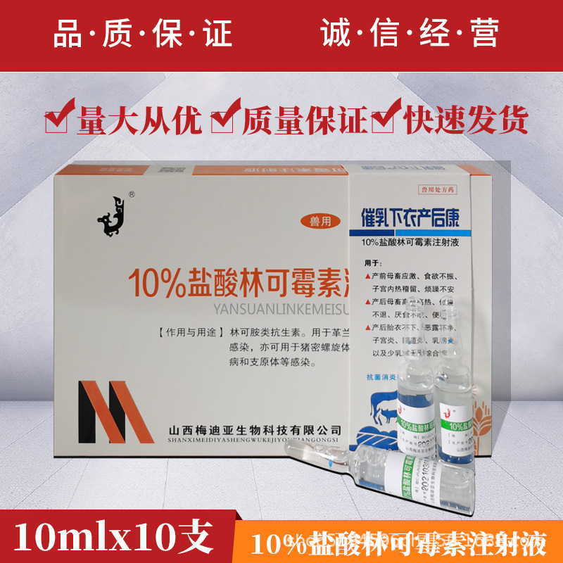 兽用催乳下衣产后康猪牛羊用10%盐酸林可霉素注射液产前产后感染