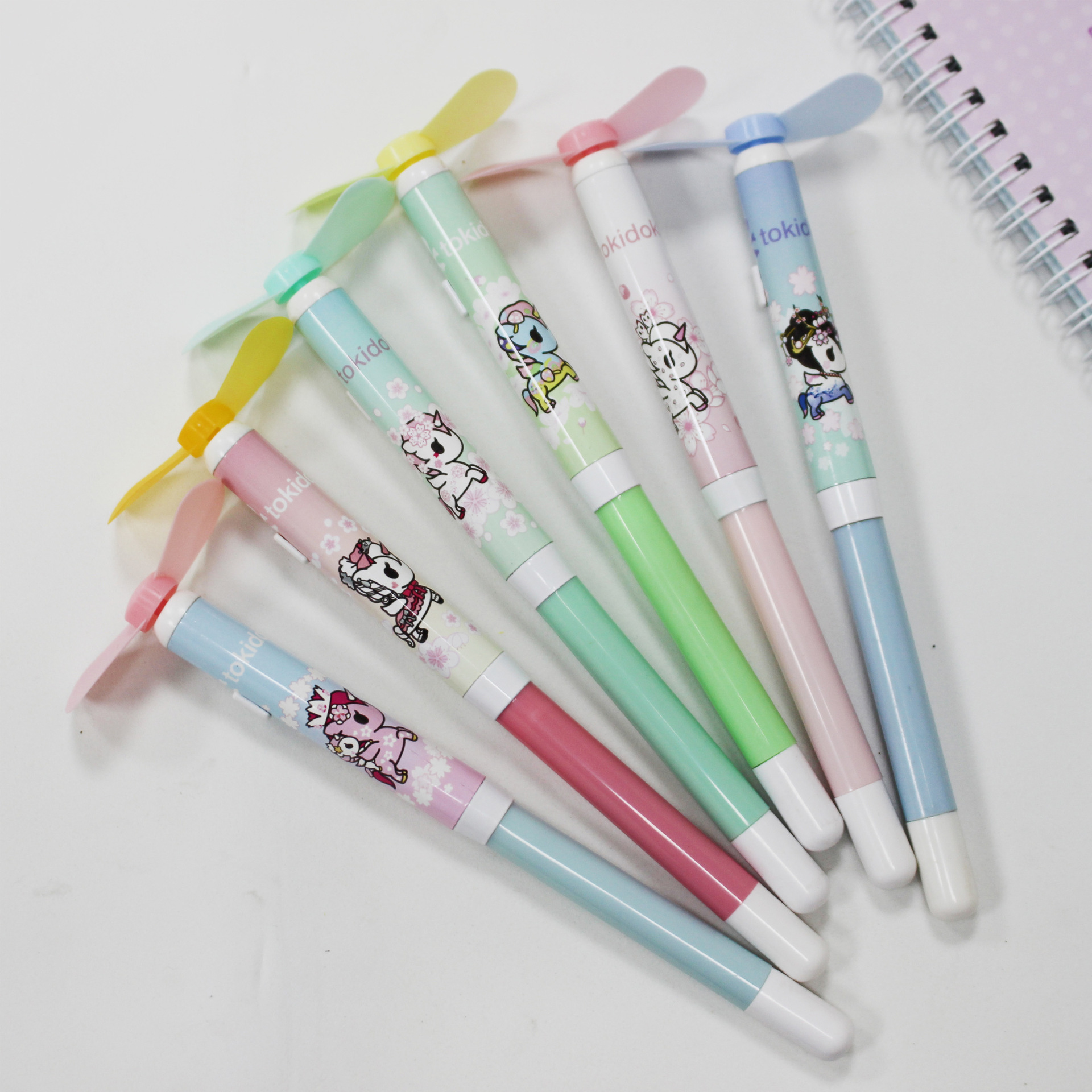 夏季热销创意文具 半金属材质跨境手持笔形风扇 中性水笔芯风扇笔