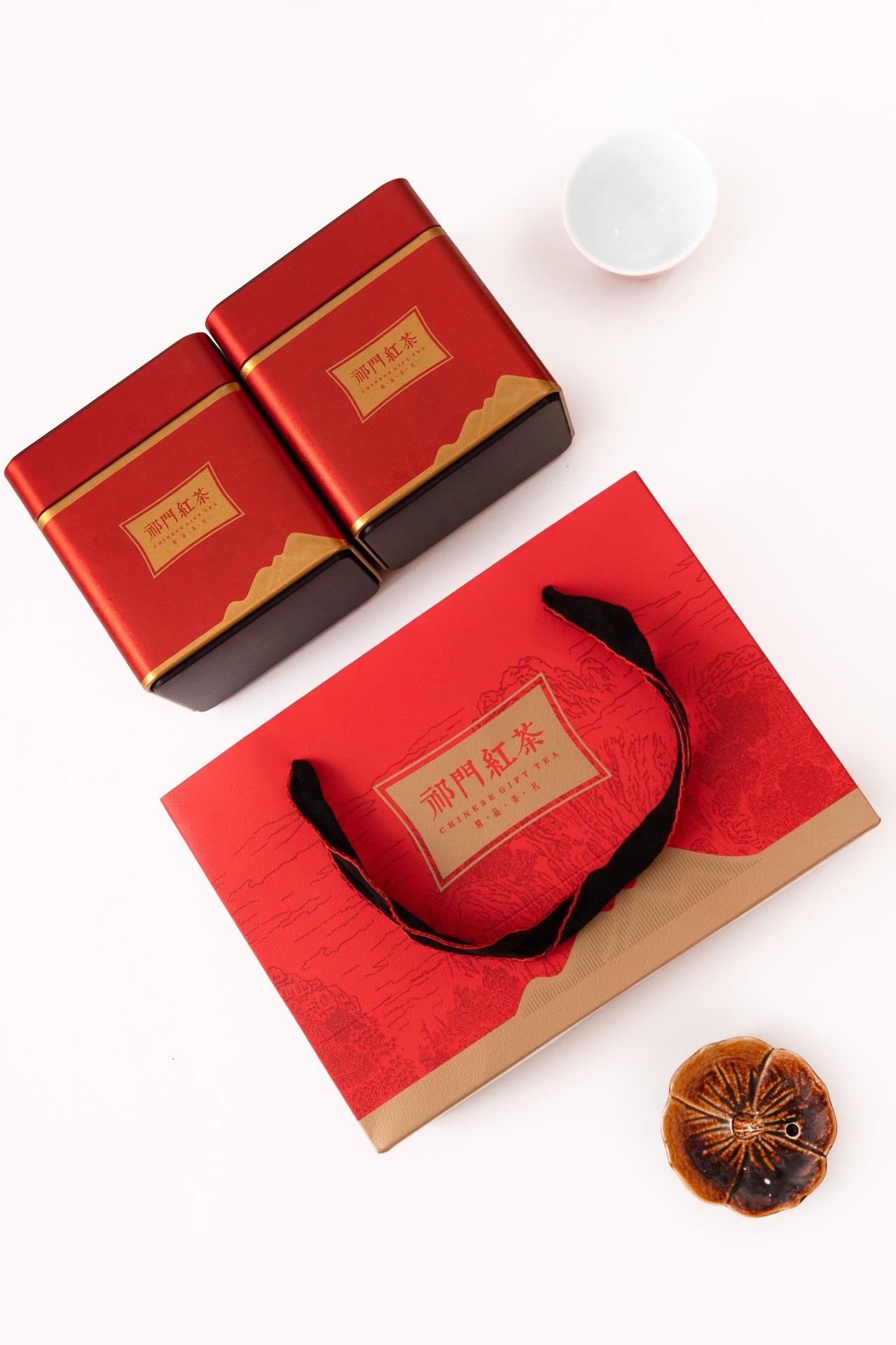 250克2罐半斤对听 祁门红茶简易包装茶叶罐茶盒铁盒茶盒小听子