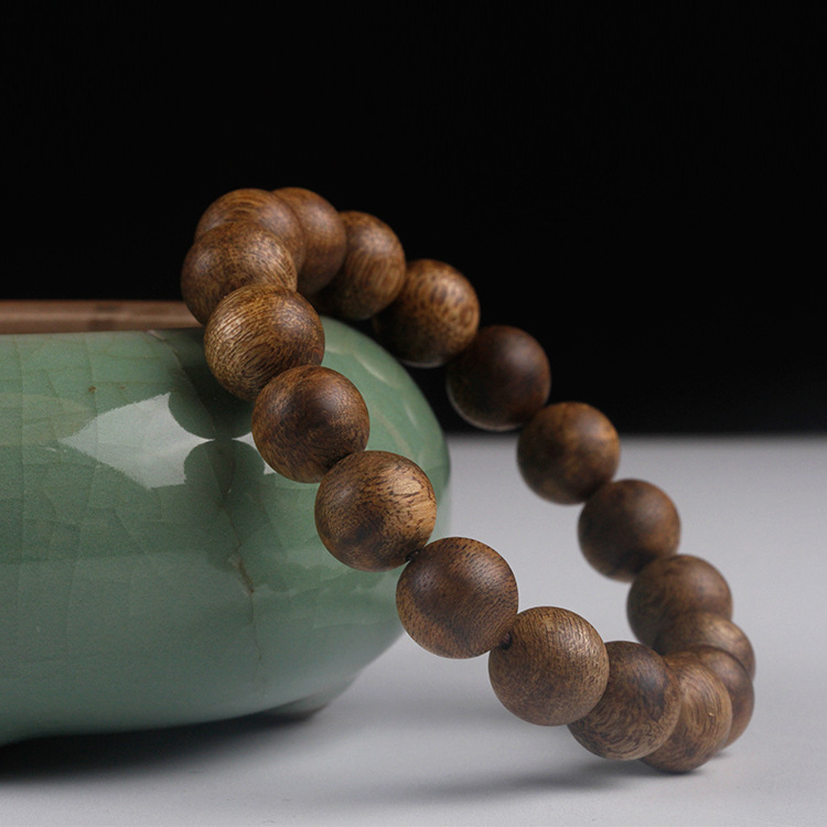 奇楠沉香手串108颗 电白绿棋楠沉香佛珠手串 迦南沉香木念珠手链