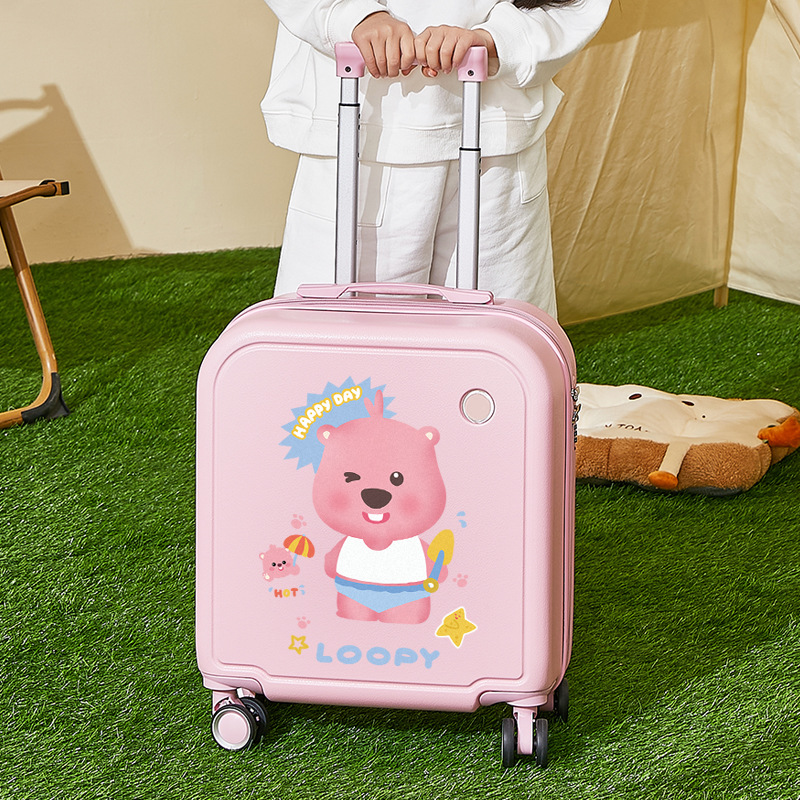 卡通新款行李箱女小型18寸登机箱可爱儿童旅行箱密码皮箱男20寸14