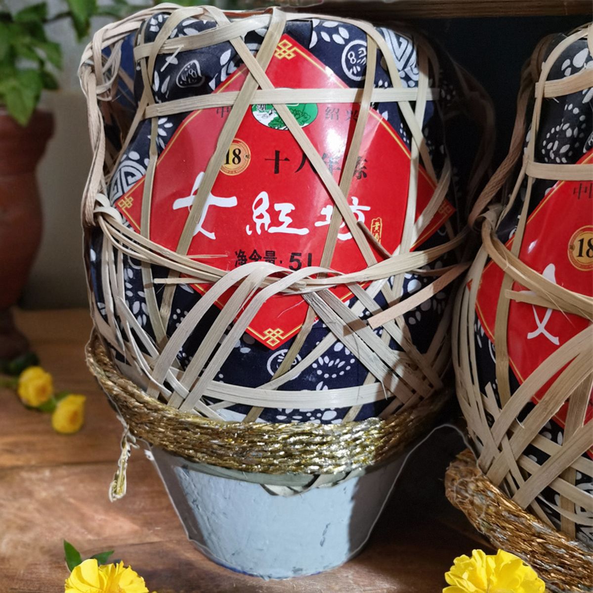 绍兴坛装黄酒女红坊十八年陈10斤花雕酒绍兴特产手工加饭酒女儿酒