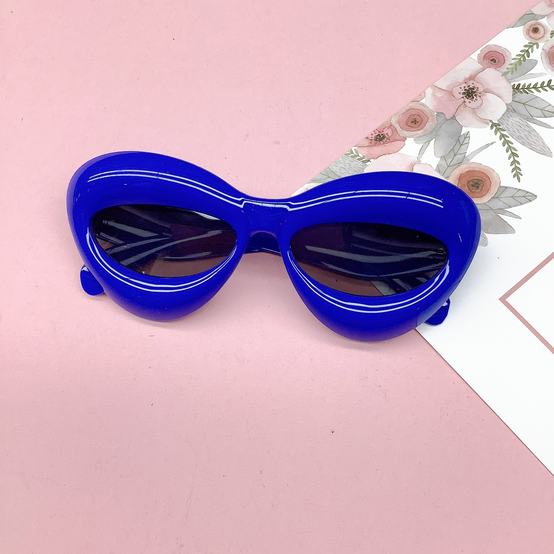 2023 New Personalized Cat Eye Kids Sunglasses Ins Candy Color Kids' Sunglasses All-Match Alien Cool