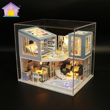 DIY小屋休闲玩具跨境批发创业项目产品 创意生日礼物建筑木制模型