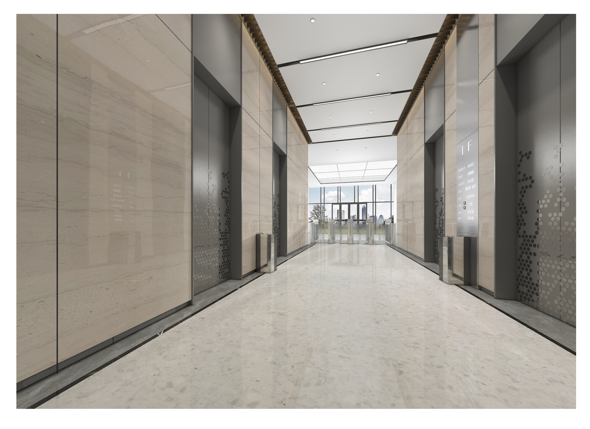 白色人造石水磨石英伦白简洁大方明亮厨柜台面商业大堂地面