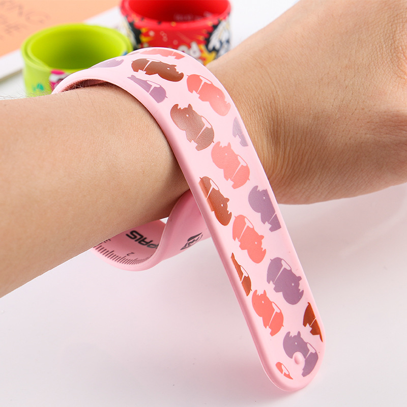 啪啪圈定制 儿童软胶手环广告宣传小礼品pvc卡通拍拍圈硅胶手腕带