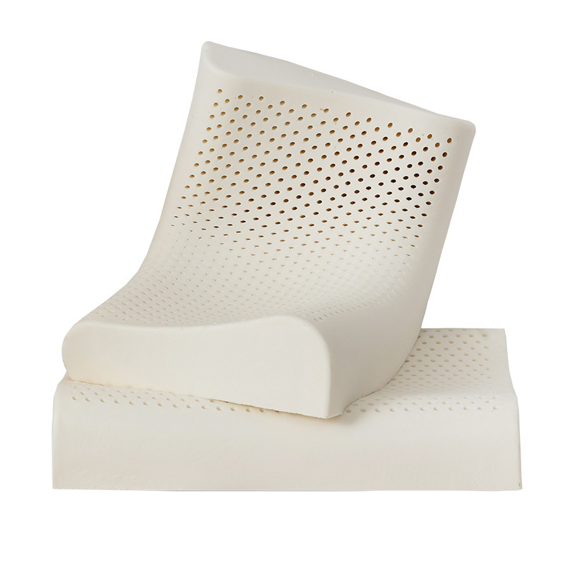 泰国天然乳胶枕头双人夫妻枕儿童按摩枕邓禄普低枕颈椎一对夏