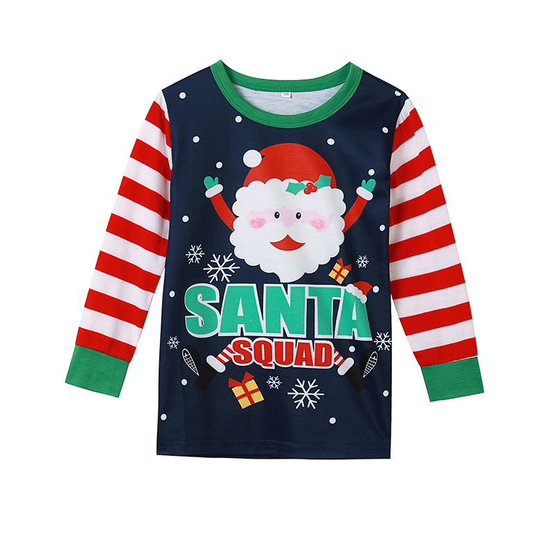 2022 Amazon EBay New Wish Suit Santa Claus Printed Homewear Pajamas Parent-Child Outfit