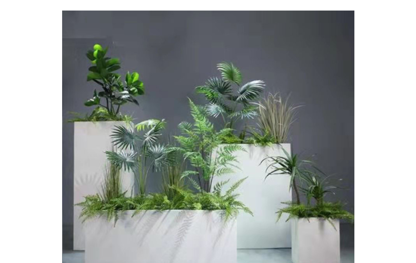 长方形镁水泥草莓盆 室外种菜组合大号种植箱 阳台中国风纤维花槽