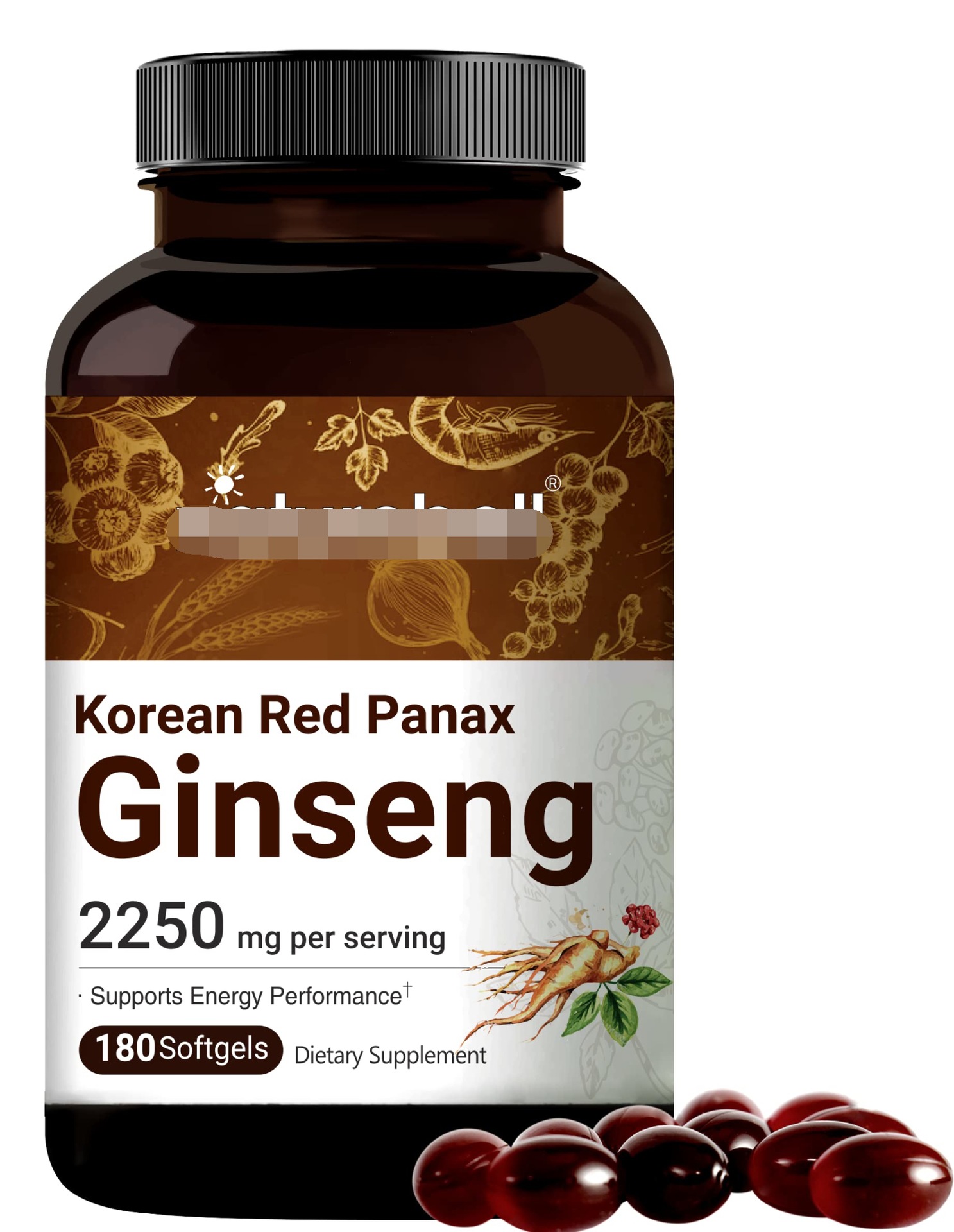 korean red panax ginseng韩国红参胶囊贴 牌o em美国保健品跨境