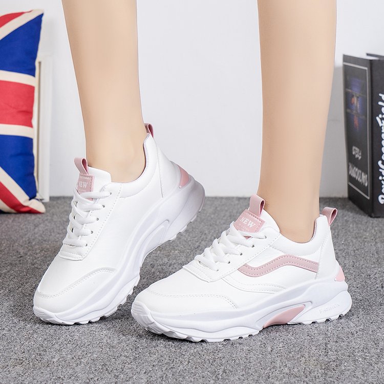 2023 Spring New Korean Style Ins Dad Shoes Female Students Thick Bottom Sneaker Female Street Shooting Leisure Canvas Shoes