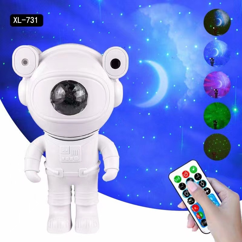 Cross-Border Astronaut Voice Control Projection Lamp Aurora Starry Sky Atmosphere Spaceman Light Bluetooth Music Projector Small Night Lamp