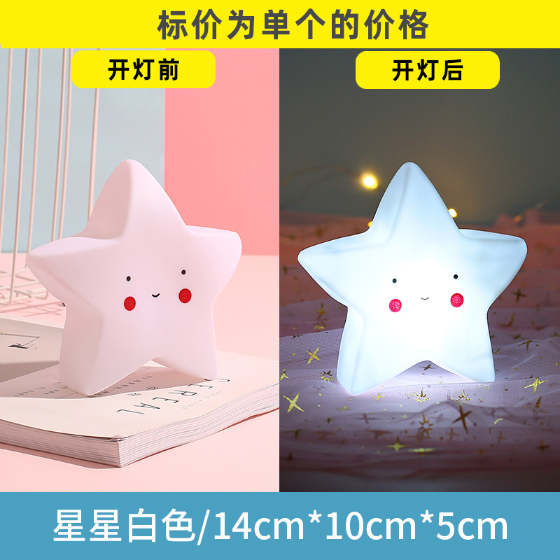 Cartoon Ins Unicorn Moon Night Lamp Stall Throw the Circle Hot Selling Led Luminous Toy Bedside Lamp Gift