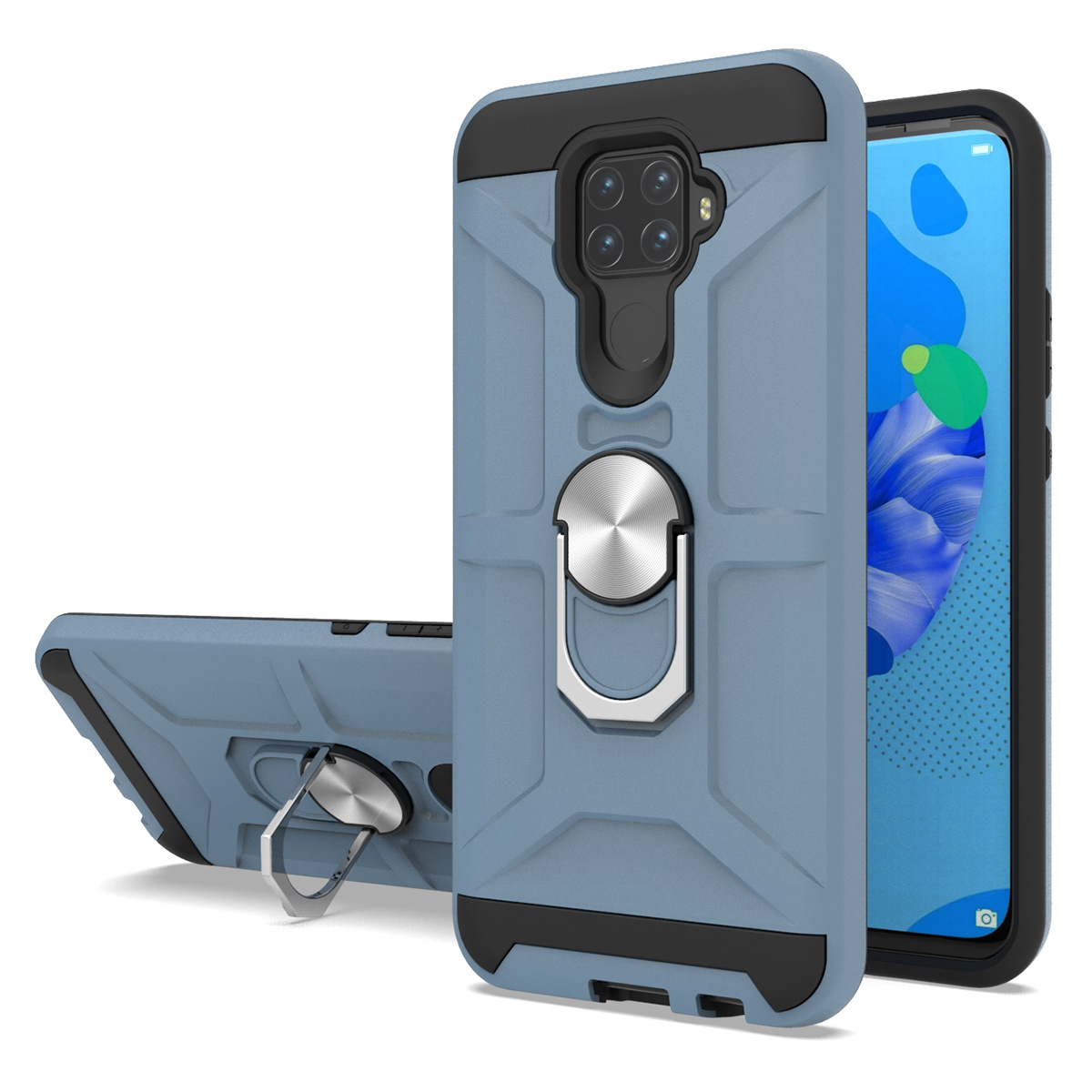 跨境适用华为huawei honor x6/x8指环手机壳车载磁吸honor x9(4g)