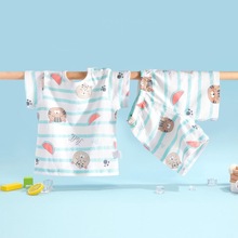 婴儿夏季套装宝宝衣服纯棉夏季男女儿童夏天短袖短裤两件套薄款