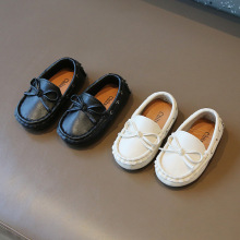 韩版时尚百搭儿童缝包鞋软底宝宝学步鞋室内男童女童豆豆鞋小皮鞋