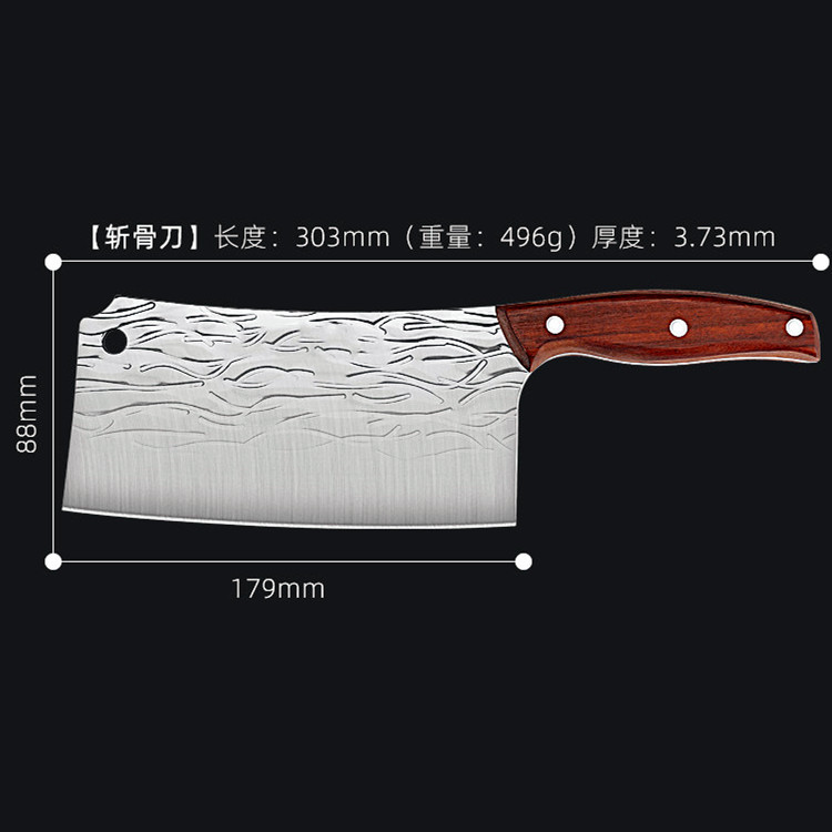 Kitchen Knife Household Fast Hand Internet Celebrity Qi Xiaotao Knife Stainless Steel Bone Cutting Kitchen Knife Sharp Slicing Knife Jianghu Stall Knife