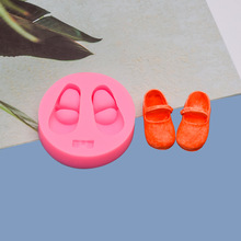 蝴蝶结婴儿鞋翻糖硅胶模具 软陶粘土糖果布丁烘焙DIY蛋糕装饰模具