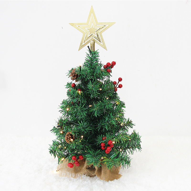 Foreign Trade Cross-Border Mini Christmas Tree 45cm Desktop Simulation Plant Office Decoration Christmas Decorations