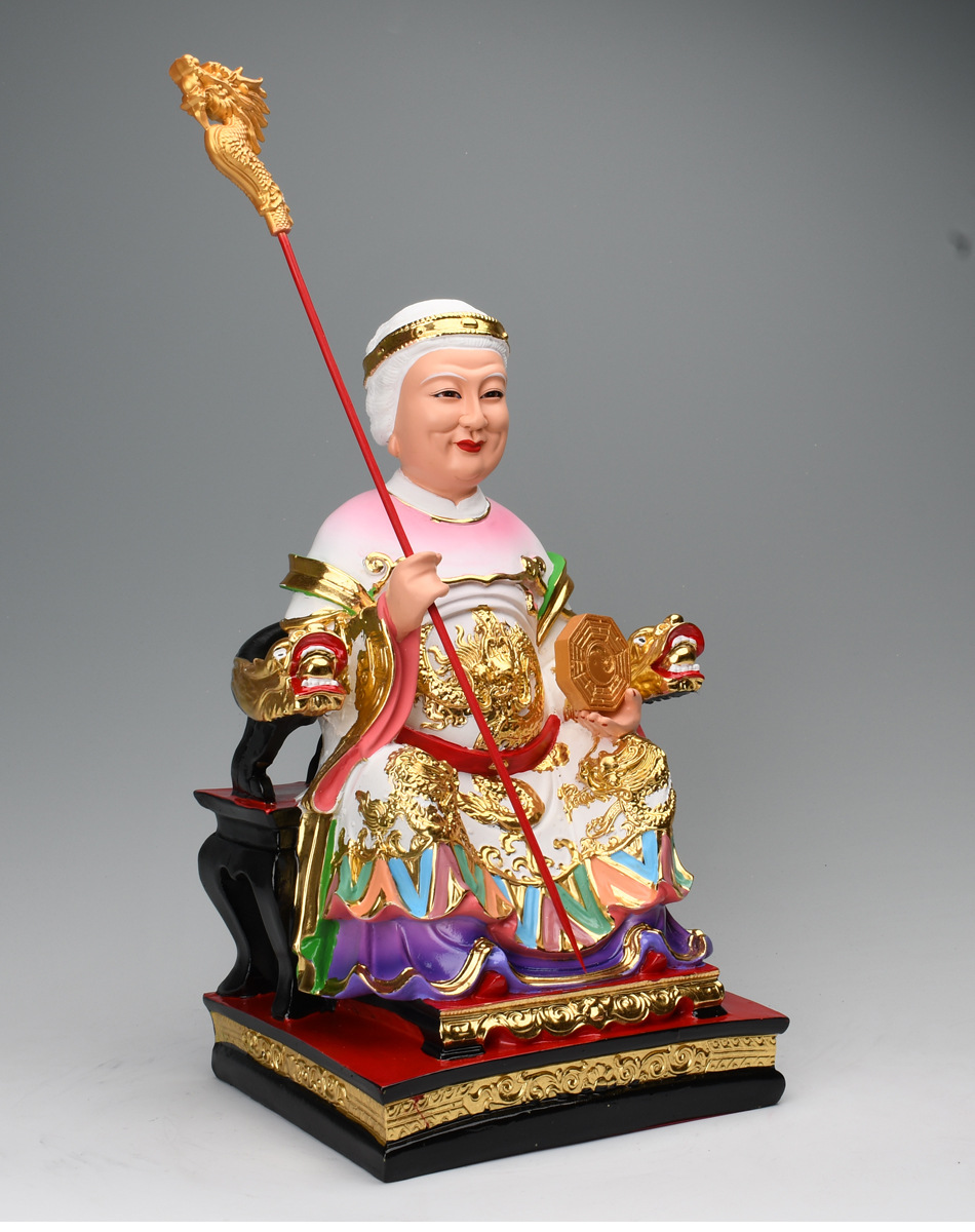 无极老母神像白衣白发八卦老母树脂佛像批发16/19寸无生骊山黎山