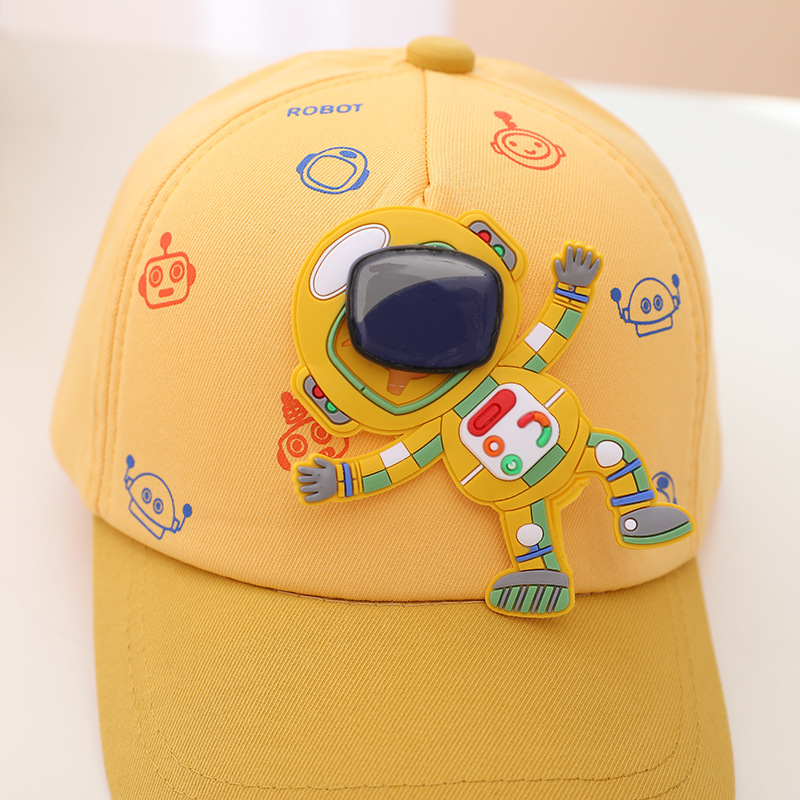 春季宝宝帽子儿童酷帅机器人宇航员棒球帽男女童小孩可爱鸭舌帽潮