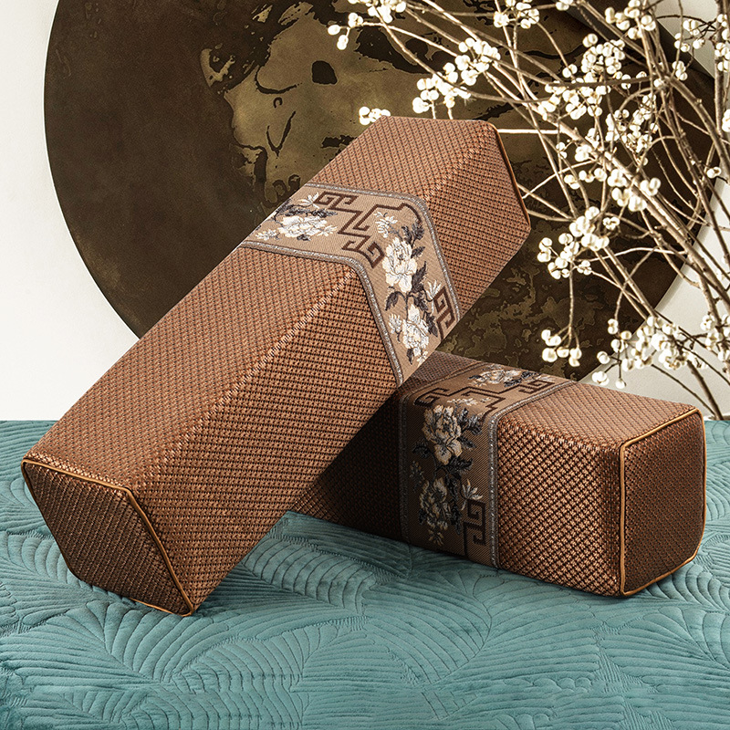 中国风家具坐垫刺绣古风办公沙发床榻古典椅垫保暖布艺提花落手枕