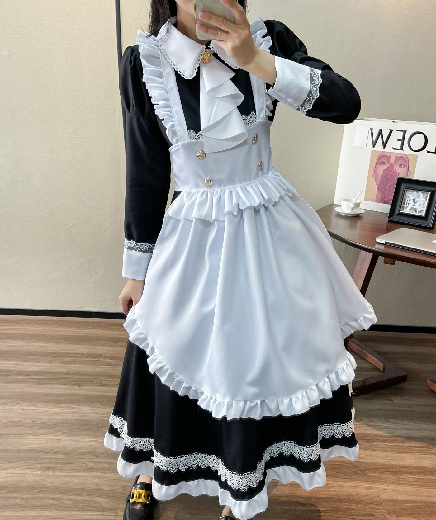 英式贵族长袖女仆装 cosplay服 lolita 演出制服 动漫可爱女佣