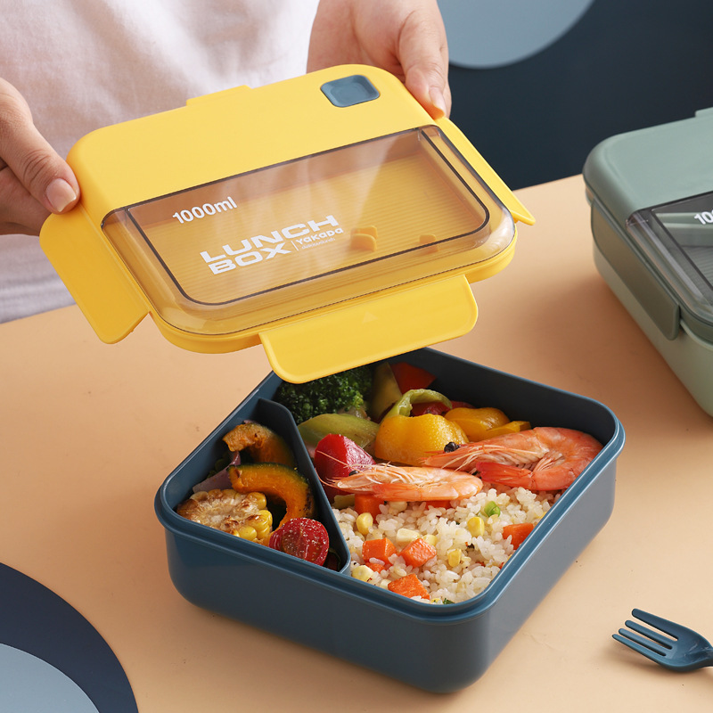 Nordic Style Lunch Box Microwave Oven Heating Cutlery Bento Box Office Worker Student Clothes Food Lunch Box Picnic Cross-Border Wholesale