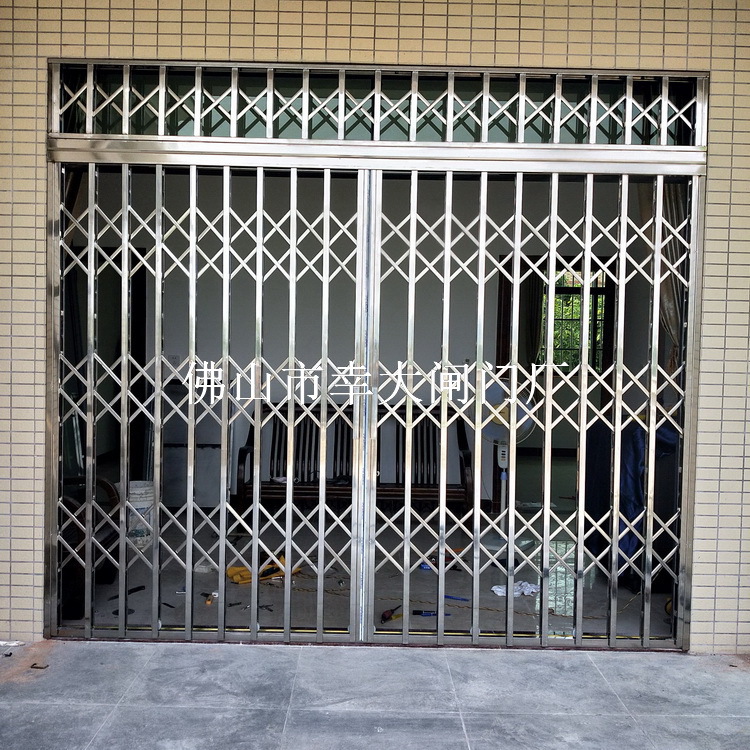 折叠推拉窗家用入户阳台通风透气防盗网农村门农村大门纱窗防盗网可推