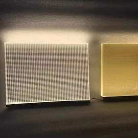 Led网格线暖黄光侧发光装饰展柜背板亚克力扩散板灯箱橱柜导光板