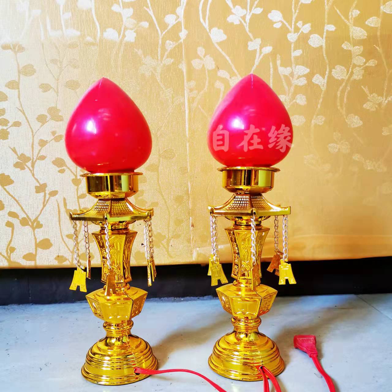自在缘 荣华富贵财旺丁旺波灯招财灯供灯佛灯电供灯烛台电蜡烛厂