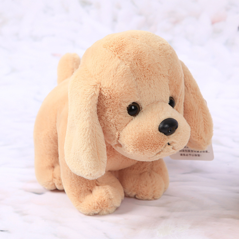 乖娃娃仿真动物毛绒玩具雪纳瑞汽车摆件趴趴狗公仔布娃娃可爱