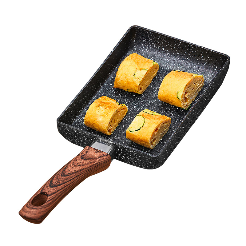 Cross-Border Tamagoyaki Frying Pan Square Pan Medical Stone Non-Stick Pan Steak Pot Griddle Breakfast Pot Manufacturer