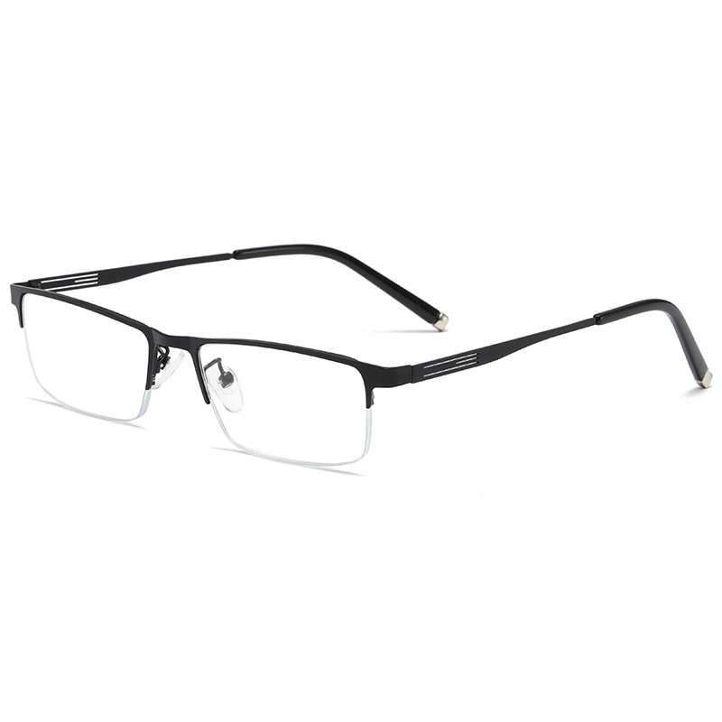 New Metal Half Frame Business Fashion Anti-Blue Light Reading Glasses HD Anti-Blue Ray Presbyopic Glasses 3005