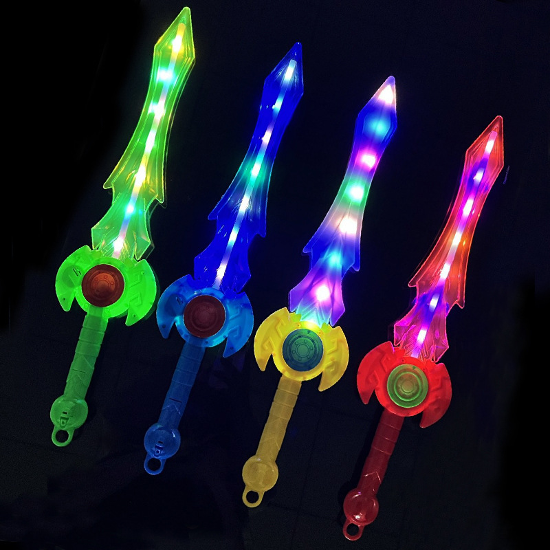 New Style with Music Luminous Large Sword Flash Music Armor Sword King Sword Supplies for Stall and Night Market Batch