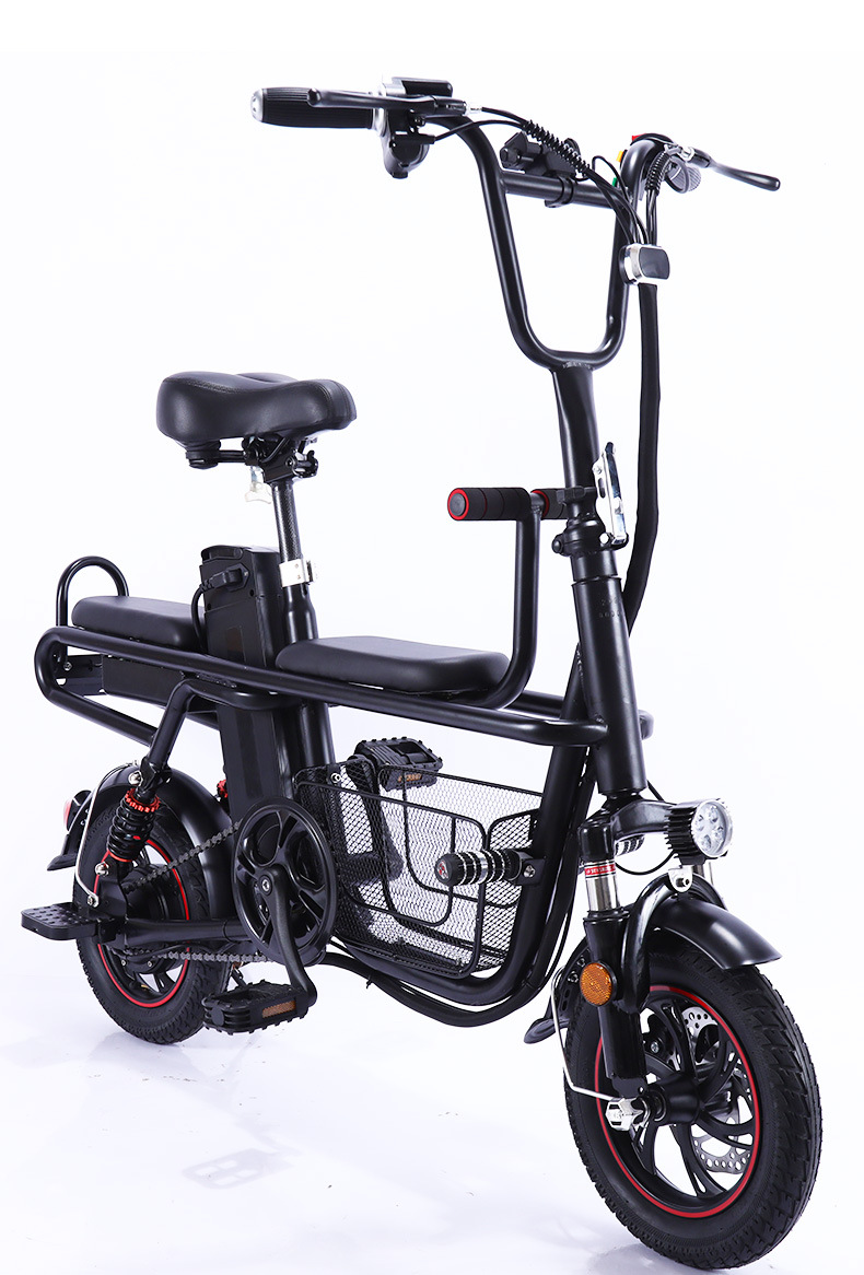 折叠电动车成人两轮电动自行车小型亲子电动滑板车接孩子电瓶车